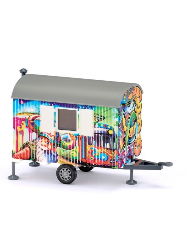 WIKING 065609 Sala HO Rimorchio a due assi con look graffitti