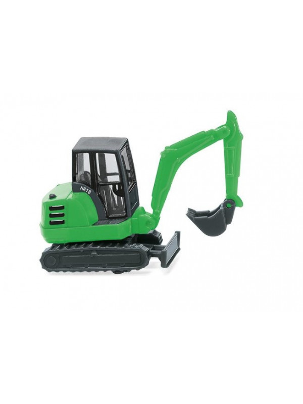 WIKING 094608 Scala N Mini-Bagger scavatore HR 18 colore verde con benna