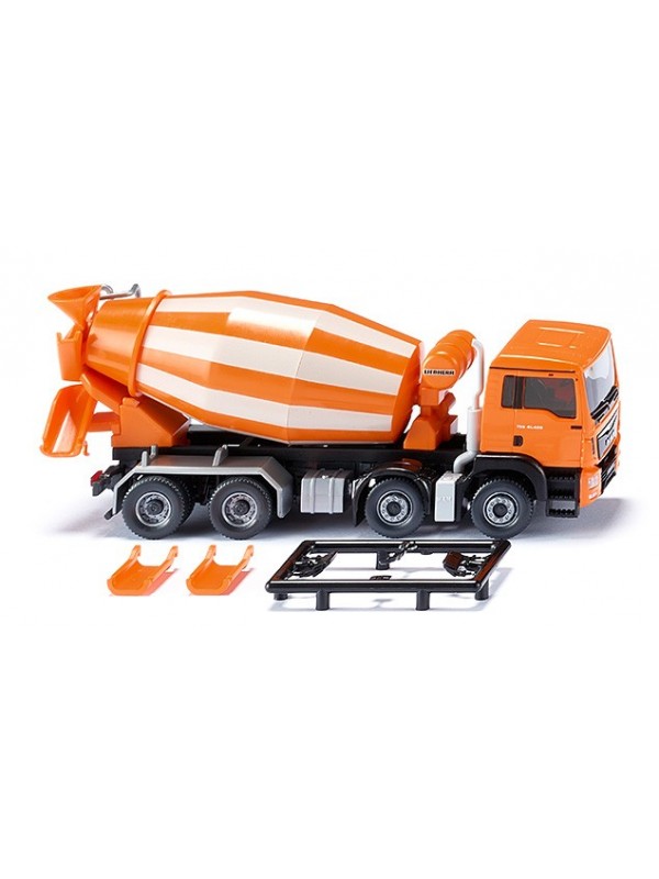 WIKING 068148 Scala HO Betoniera MAN TGS Euro 6 Liebherr colore arancio/bianco