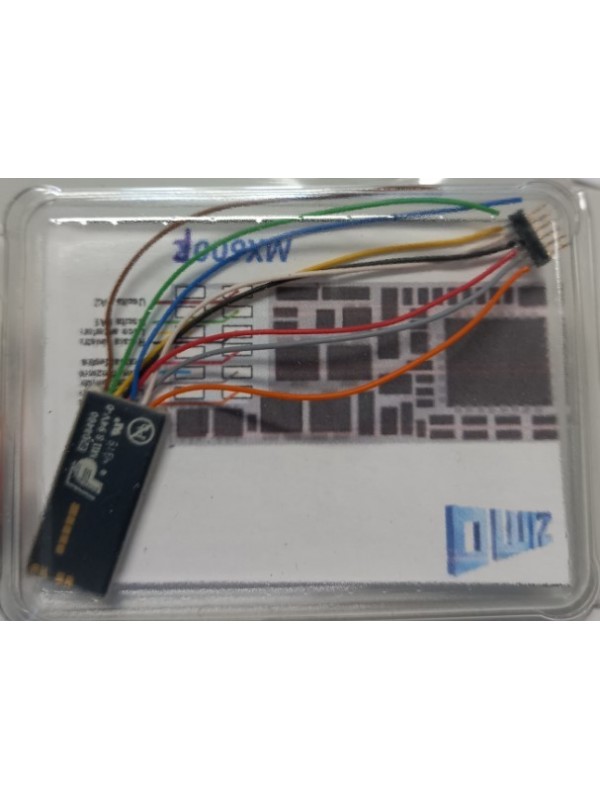 ZIMO MX600F Scala HO Decoder sottile 0,8A 4 uscite funzioni NEM651