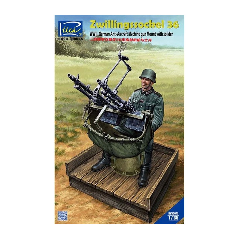 Zwillingssockel 36 con soldato. RIICH MODELS RV35047
